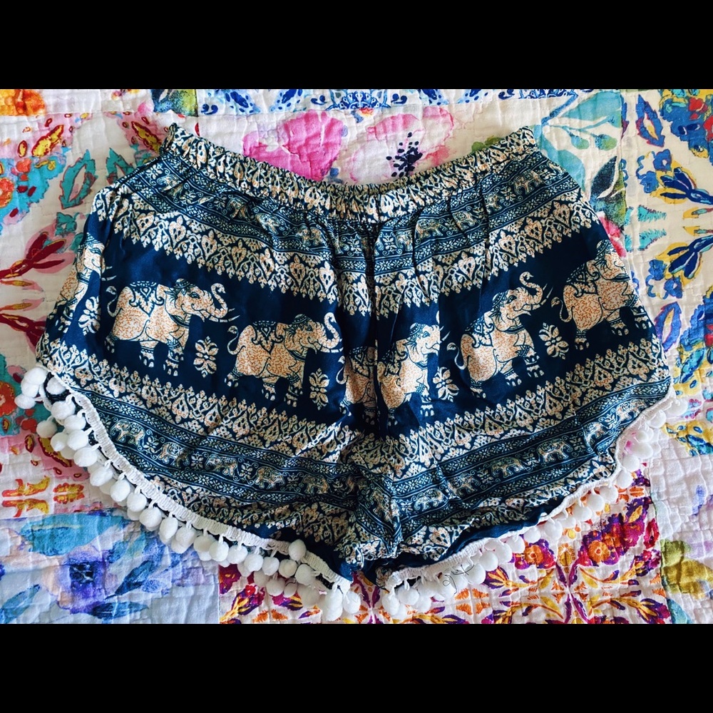 Boho Elephant Shorts